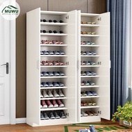 (MUWU) Balcony Shoe Cabinet Modern Minimalist Home Entrance Large Capacity Wooden Shoe Cabinet Shoe Cabinet