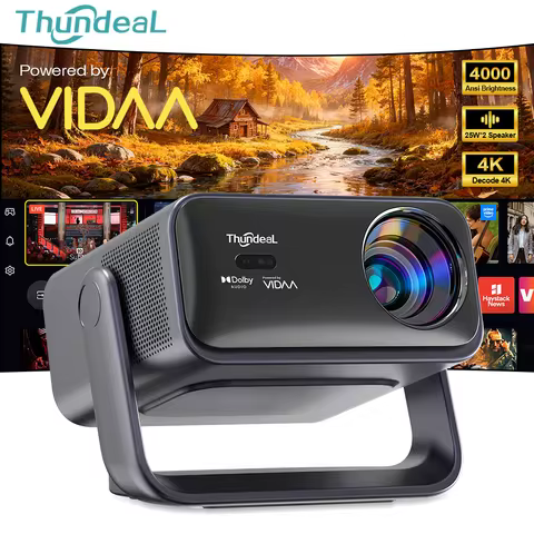 ThundeaL VIDAA TD99W 4K Full HD Projector TD99W 50W Dolby Home Cinema WiFi 3D Voice Control Portable