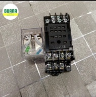 Relay MY4N 24VDC Ori Jepang + socket / Relay 14 pin MY4N 24V DC Jepang