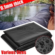 13Sizes 2M-10M Durable HDPE Black Fish Guarantee Pool Pond Liner for All Weather