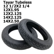 Electric Bike E-Bike 12 1/2X2 1/4 1.95 2.125 14X2.125 2.50 Tubeless Tyre Tayar Tanpa Tuib Basikal El