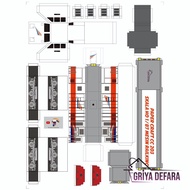 GRIYADEFARA PAPERCRAFT LOKOMOTIF CC 203 CC203 SKALA HO 1/87 1:87 MESIN RAILKING