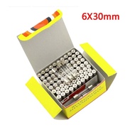 100pcs 6*30mm Fast Blow Glass Tube Fuse 6x30mm 250V 0.5 1 2 3 4 5 6 8 10 15 20 25 30 A AMP Fuse