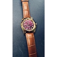 ※Seiko Mod 精工 全金 紫面 無曆 日誌 藍寶石玻璃 機械錶