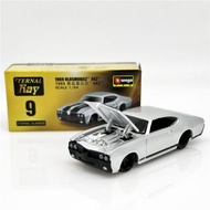 Betty High 1: 64 Alloy Model Car Oldsmobile Oldsmobile 442 1969 Silver