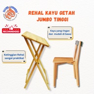 Rehal Meja - Rehal Kayu Getah Jumbo Tinggi - Meja Mengaji Tinggi - Al-Quran - Mengaji - Penunjuk - R