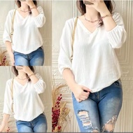 Women's Blouse Tops in Crinkle Material, Korean Style Women's Blouse Blouse Women Ladies Tops & Blou