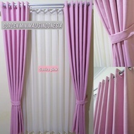Gorden BLACKOUT IMPORT POLOS PANJANG 3 METER JENDELA DAN PINTU RUANG TAMU 100% BLACKOUT TEBAL CANTIK