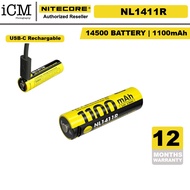 Nitecore NL1411R 1100mAh USB-C Rechargeable 14500 Battery