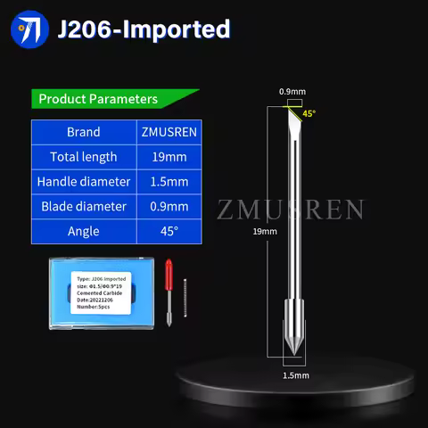 10Boxes / 50PCS Jingwei Jwei Blade J206 J208 J201 J202 Plotter Blade CNC Digital Flat Vinyl Paper Cu