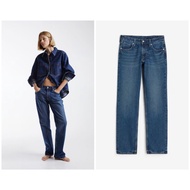 Hnm straight regular fit mid waist women's jeans