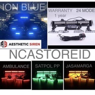 Promo PACKAGE LED STROBE GRILL LIGHT 4 POINTS SLIM & DASHBOARD 18 POINTS 12V COD