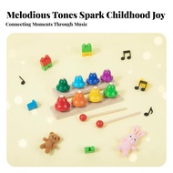 Early Learning 8 Tone Bell Set Educational 8 Note Handbell Set Color-Coded Notes for Preschoolers, B