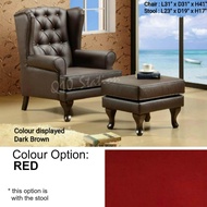 Q 10 Casa Leather Sofa Wing Chair / Relax Chair / Lazy Chair (With ottoman) (TST)