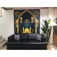 PART 1 BACKDROP DINDING HIASAN RAYA AIDILFITRI/AIDILADHA 2025 UNTUK BERGAMBAR OOTD, FAMILY/OFFICE PO