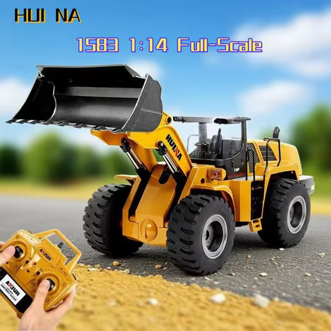 HUINA 1583 Bulldozer Loading Truck 1:14 Full Scale Ten Channel Loading And Unloading Machine Model R