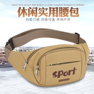 bag lelaki beg lelaki Large-Capacity Canvas Men's Waist Bag Construction Site Work Outdoor Multi-Fun
