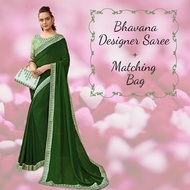 Deepavali Special Designer Saree + Matching Clutch Bag/ Indian Wear/ Diwali/ Bhavana 02