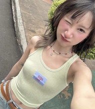 Wavy Tank Top (Lemon) (Size M)