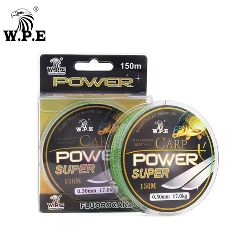 W.P.E Brand Super Power Carp fishing Line 0.2mm-0.60mm Fluorocarbon Coating Fishing Line 10-41KG Dou