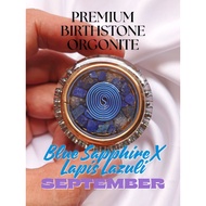 Premium Pocket Orgonite – Birth Month September Unique Birthday Special Gift Birthstone Crystal Blue