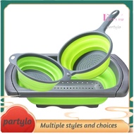 【Fast delivery】Silicone Folding Drainer Basket for Kitchen, Portable Strainer for Fruits and Vegetab