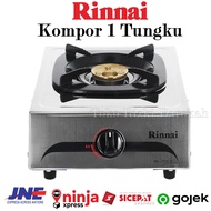 Kompor Gas 1 Tungku Rinnai RI-511E Bonus Selang Gas+Regulator Meter - Stainless Steel Rinnai RI-511E