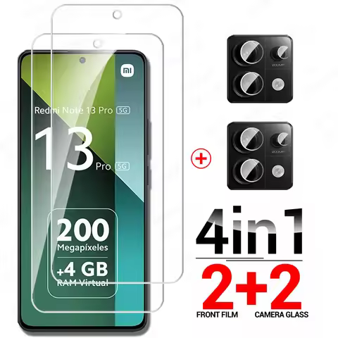 For Xiaomi Redmi Note 13 Pro 5G Glass 4in1 Camera Tempered Glass Redmi Note 14 Note14 Note13 13Pro N