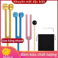 Tuning Fork Set(3Pcs)- 128Hz,256Hz 512Hz Aluminum Including Hammer for Chakra for Healing, Sound The