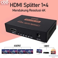 AIXXCO HDMI Splitter Adapter 1x4 Port 4K Resolution - PC-48