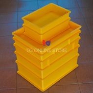 Plastic Cake Tray / Bread Tray / Bakery Tray / Food Tray / Yellow Tray / Cover / Penutup tray