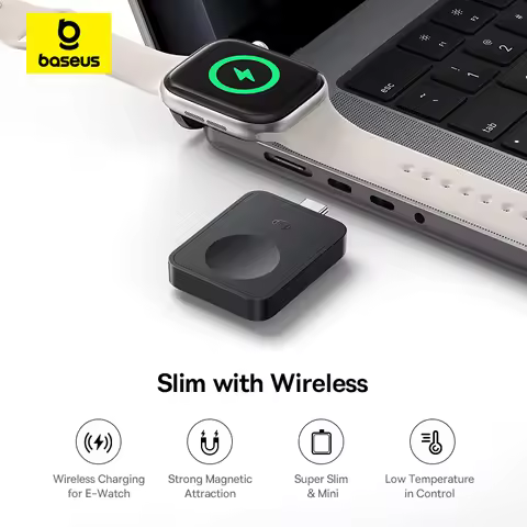 Baseus Mini Magnetic Wireless Charger For E-Watch 2.5W For Apple Watch S1-S10 Series SE Series Ultra