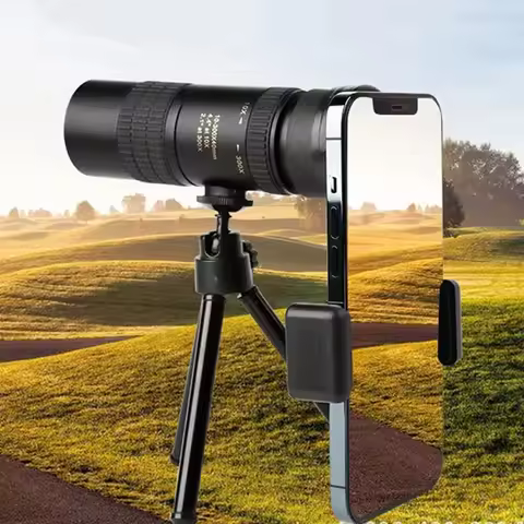 Outdoor 10-300x40 Zoom Len Spin Monoculars Professional Long Range Telescope Mobile Phone Photo Bino