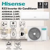 HISENSE INVERTER AIR CONDITION AS10E4KAA 1.0HP | AS13E4KAA 1.5HP | AS20E4KAA 2.0HP | AS25E4KAA 2.5HP