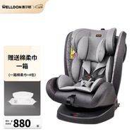 惠尔顿（Welldon）儿童安全座椅 0-12岁车载ISOFIX硬接口 360度旋转 ECE认证 安琪拉