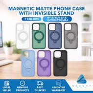 Magnetic Matte Phone Case With Invisible Stand Compatible for IPhone 17/16/15/14 Pro Max, Pro, Plus