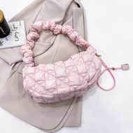【Ready Stock】Small and versatile cloud pleated armpit bag, casual dumpling bag, one shoulder crossbody bag, female