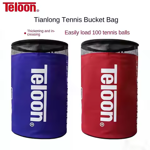 Teloon Tennis Balls Barrel Bag Large Capacity Tennis Bag Tennis Shoulder Barrel Bag Can Hold 100Pcs