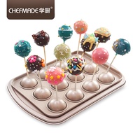 Chefmade 12 cup không dính Lollipop khuôn khuôn nướng vòng DIY Lollipop Khuôn Bánh sô cô la với giấy