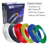 WIREMAX THHN/THWN Stranded Wire #8/7 (8.0mm) 100 meters per box 100% PURE COPPER
