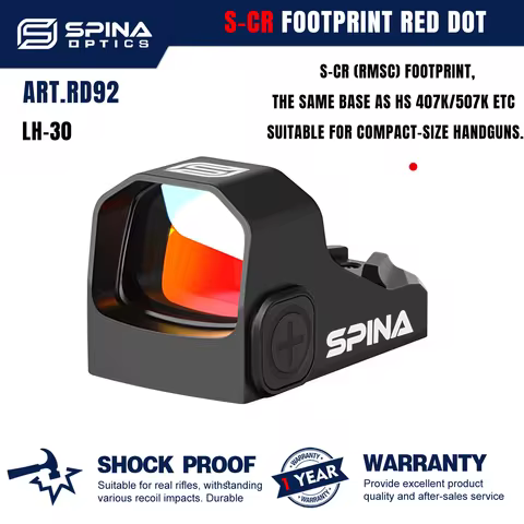 SPINA OPTICS LoneHawk LH-30 Red Dot Sight S-CR RMSc Compact Open Reflex Sight HS 407K/507K G48/43x M