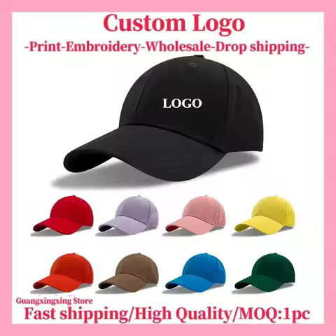 Custom embroidery logo cap men's and women's cotton baseball cap design DIY picture custom logo prin