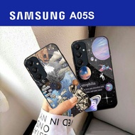 Softcase Glass Glass SAMSUNG A05S Latest Astronaut Motif Handphone Case-Mobile Protector-Mobile Phone Softcase-Mobile Silicone [KC-79]