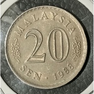 ( Currency ) 20 Sen 1988 / Malaysia Parliament House