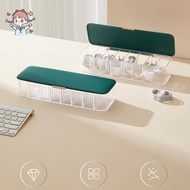 Data Cable Storage Box, Desktop Storage Box, With Cover, Dustproof, Eight Compartments, Charger Cabl