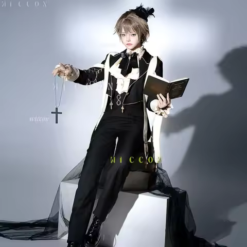 Original Jirai Kei Ouji Lolita Daily Set – Vintage Prince Style Outfit with Coat + Tailored Blouse +