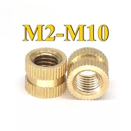 Dual-pass Copper Flower Bushing Bushing Knurled Copper Nut M2-M10