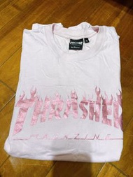 Thrasher 粉色logout shirt