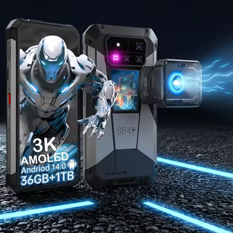 8849 Tank 4 Pro Unihertz 5G Rugged Projector Smartphone 1TB 36G Android 14 Sports Phone 11600mAh Dim