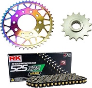 XAM CB400SF 92 Chain Sprocket 3 Piece Kit Set 525-108L F15 R44 Rainbow x Black XTH004B